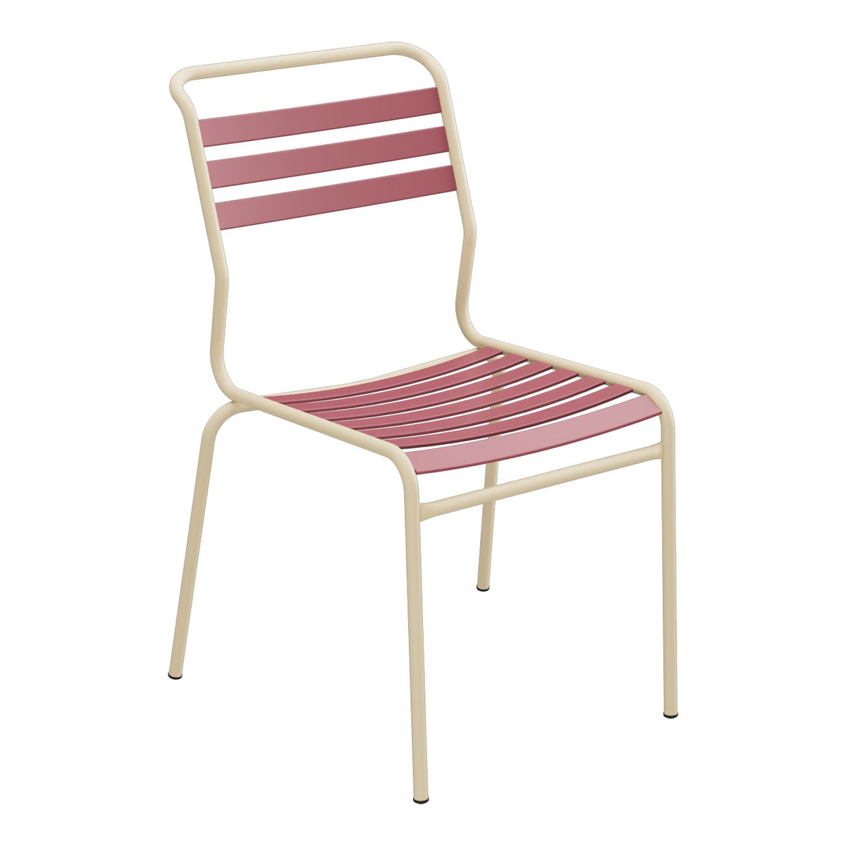 Schaffner Säntis Chaise à lattes – Bordeaux 38 / Marron Pastel 83