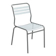 Schaffner Säntis Chaise à lattes – Bleu Pastel 51 / Graphite 73
