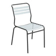 Schaffner Säntis Chaise à lattes – Bleu Pastel 51 / Anthracite 77