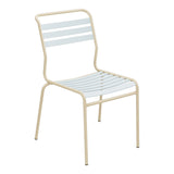 Schaffner Säntis Chaise à lattes – Bleu Pastel 51 / Marron Pastel 83