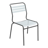 Schaffner Säntis Chaise à lattes – Bleu Pastel 51 / Noir 91