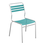 Schaffner Säntis Chaise à lattes – Bleu Kali 56 / Galvanisé à chaud 02