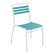 Schaffner Säntis Chaise à lattes – Bleu Kali 56 / Blanc 90