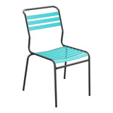 Schaffner Säntis Chaise à lattes – Turquoise 58 / Anthracite 77
