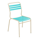 Schaffner Säntis Chaise à lattes – Turquoise 58 / Marron Pastel 83