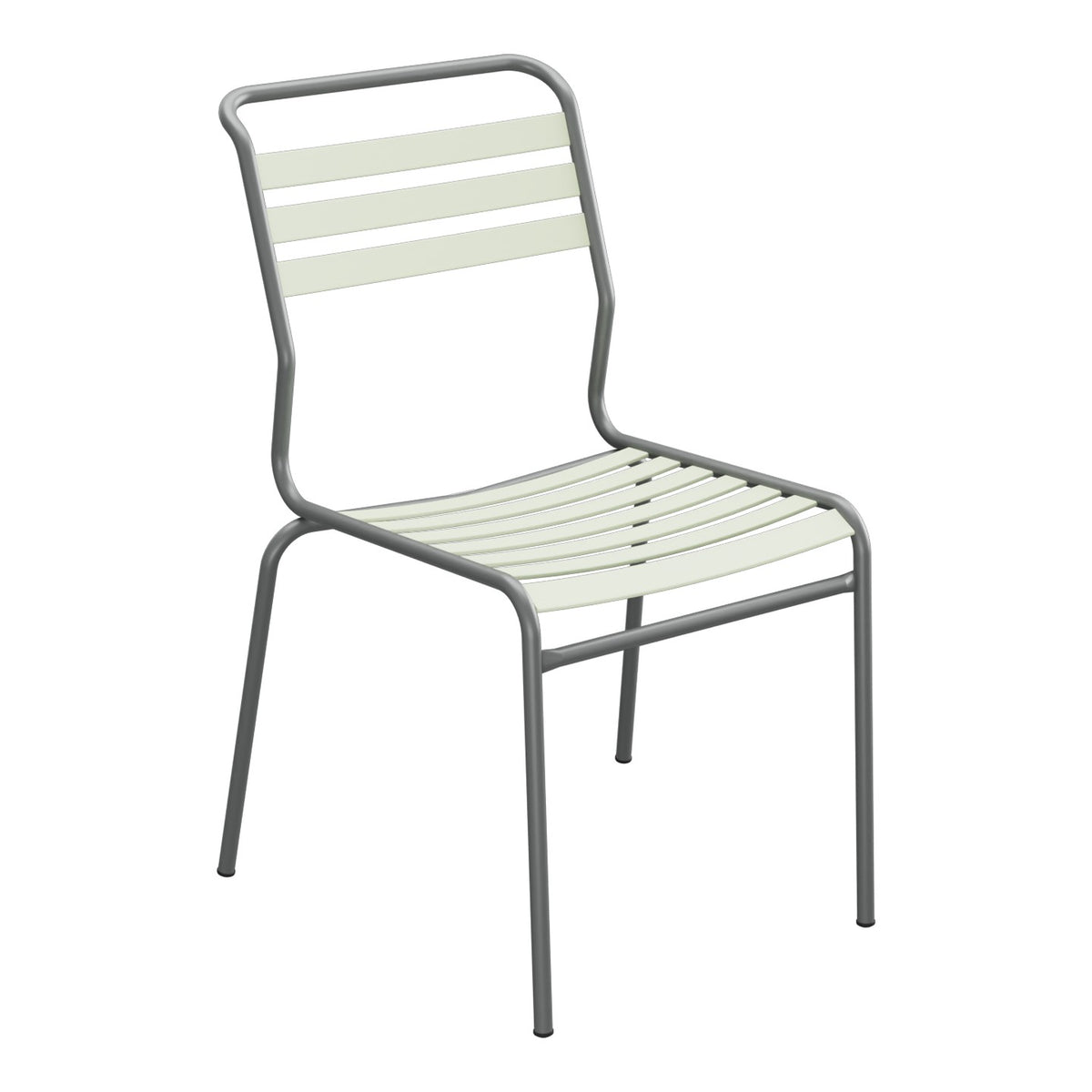 Schaffner Säntis Chaise à lattes – Vert Pastel 64 / Graphite 73