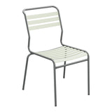 Schaffner Säntis Chaise à lattes – Vert Pastel 64 / Graphite 73