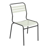 Schaffner Säntis Chaise à lattes – Vert Pastel 64 / Anthracite 77