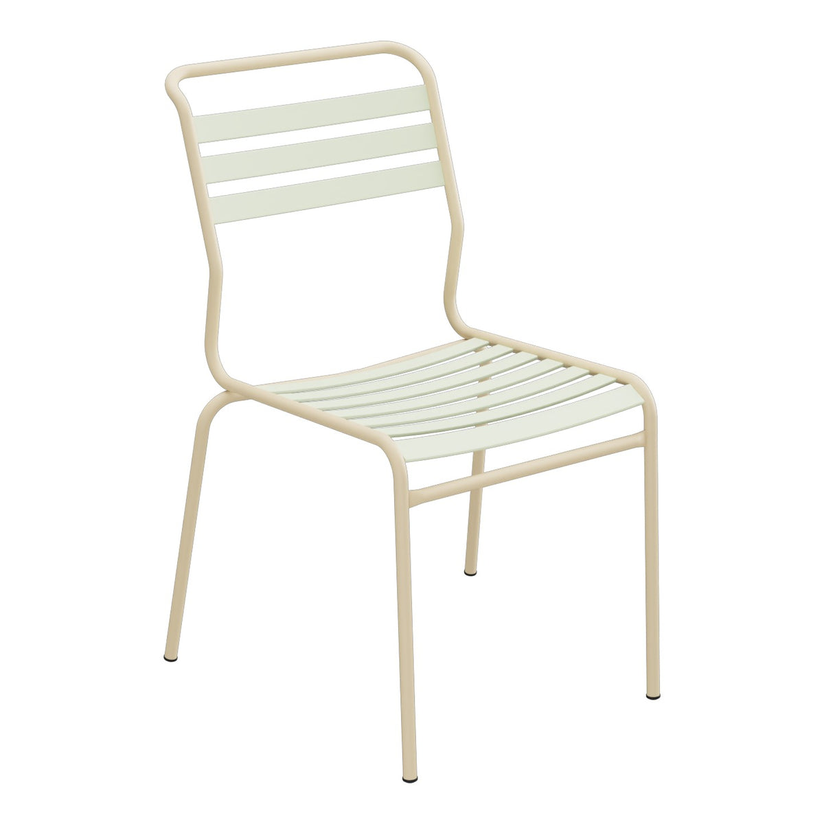 Schaffner Säntis Chaise à lattes – Vert Pastel 64 / Marron Pastel 83