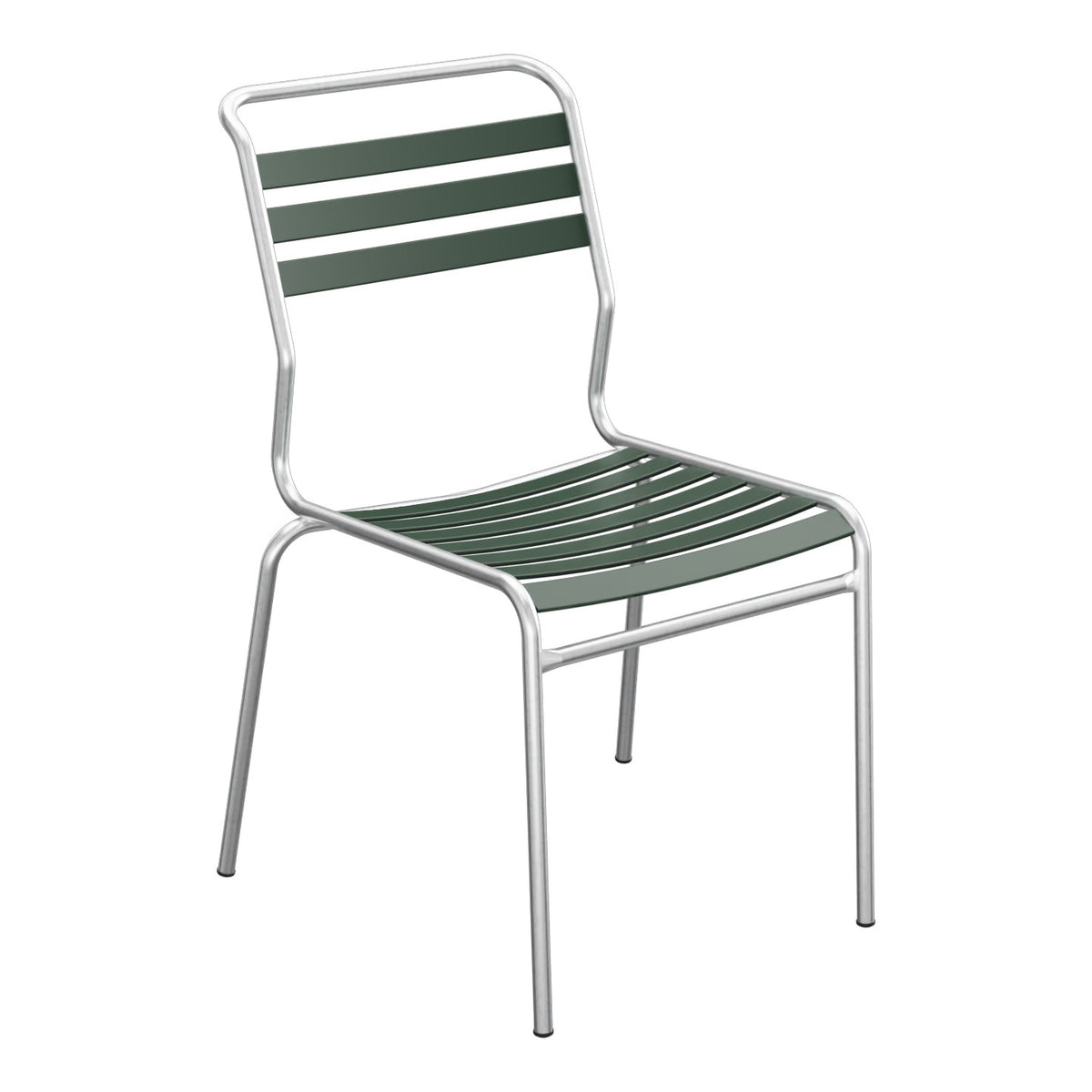 Schaffner Säntis Chaise à lattes – Vert Sapin 66 / Galvanisé à chaud 02