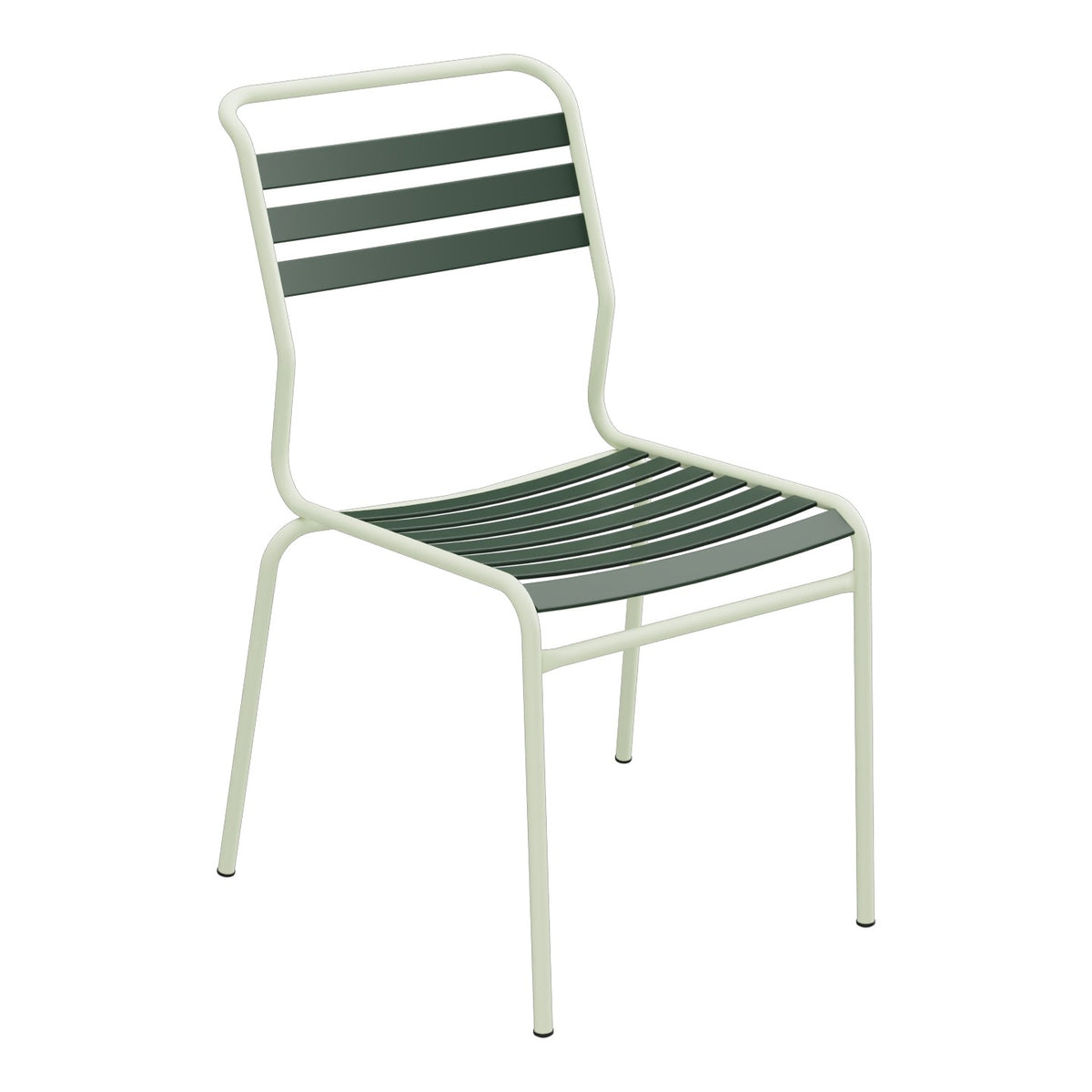 Schaffner Säntis Chaise à lattes – Vert Sapin 66 / Vert Pastel 64