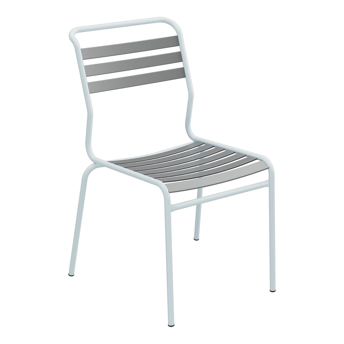 Schaffner Säntis Chaise à lattes – Graphite 73 / Bleu Pastel 51