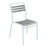 Schaffner Säntis Chaise à lattes – Graphite 73 / Bleu Pastel 51