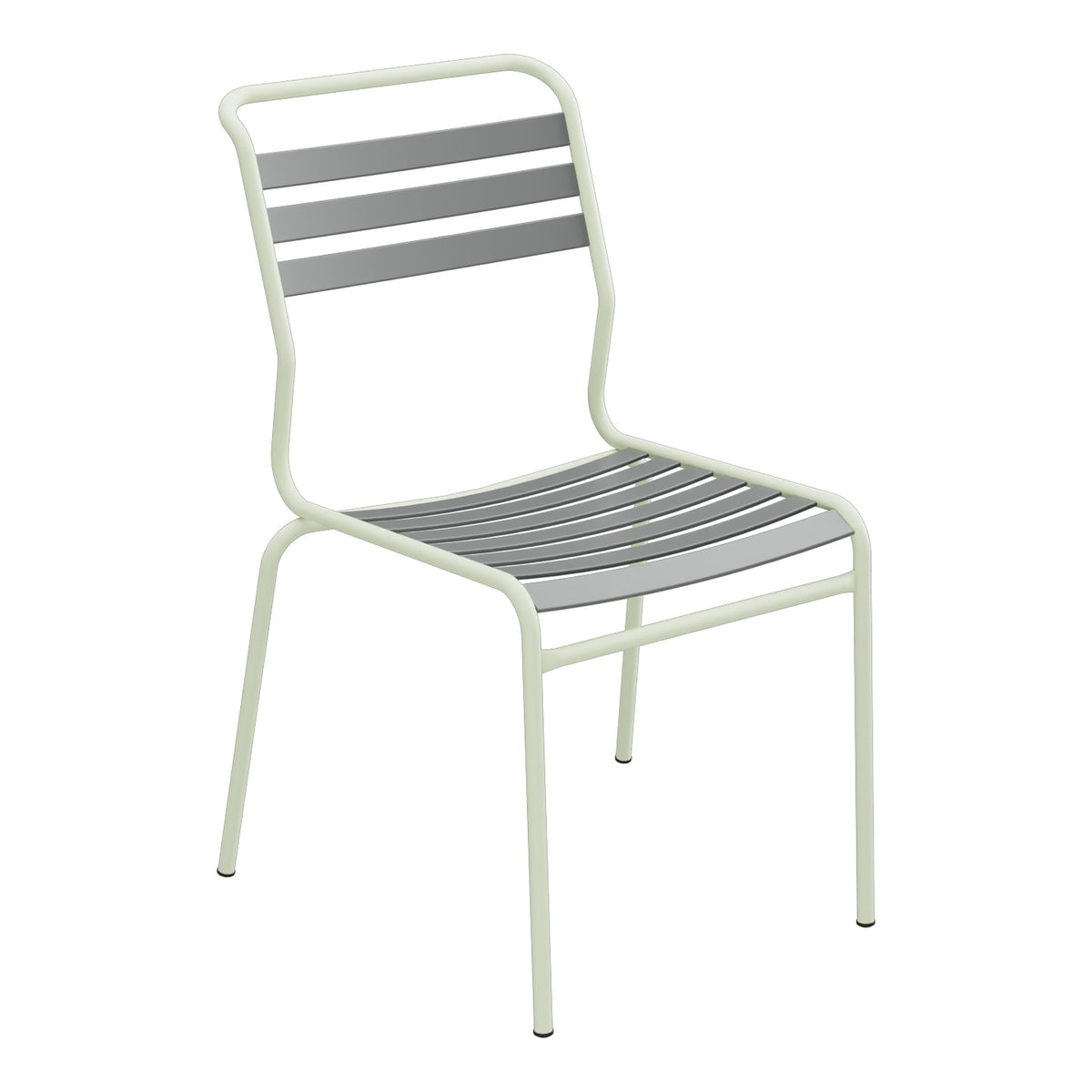 Schaffner Säntis Chaise à lattes – Graphite 73 / Vert Pastel 64