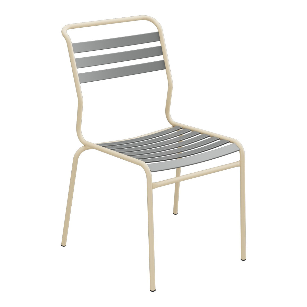 Schaffner Säntis Chaise à lattes – Graphite 73 / Marron Pastel 83