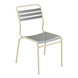 Schaffner Säntis Chaise à lattes – Graphite 73 / Marron Pastel 83