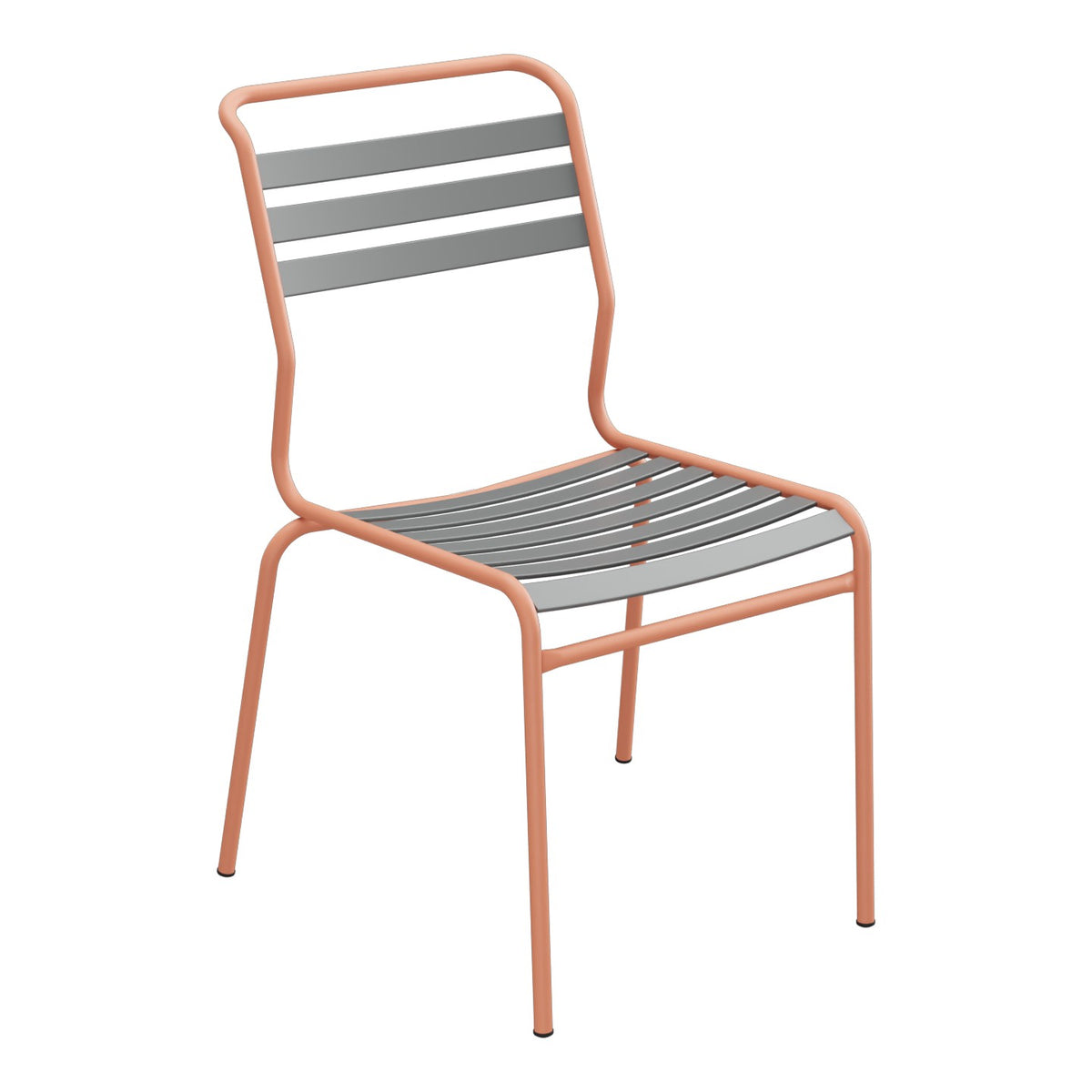 Schaffner Säntis Chaise à lattes – Graphite 73 / Terracotta 84