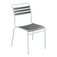 Schaffner Säntis Chaise à lattes – Anthracite 77 / Bleu Pastel 51