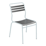 Schaffner Säntis Chaise à lattes – Anthracite 77 / Bleu Pastel 51