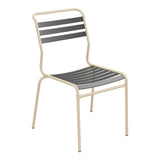 Schaffner Säntis Chaise à lattes – Anthracite 77 / Marron Pastel 83