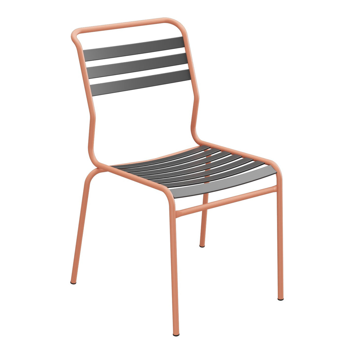 Schaffner Säntis Chaise à lattes – Anthracite 77 / Terracotta 84