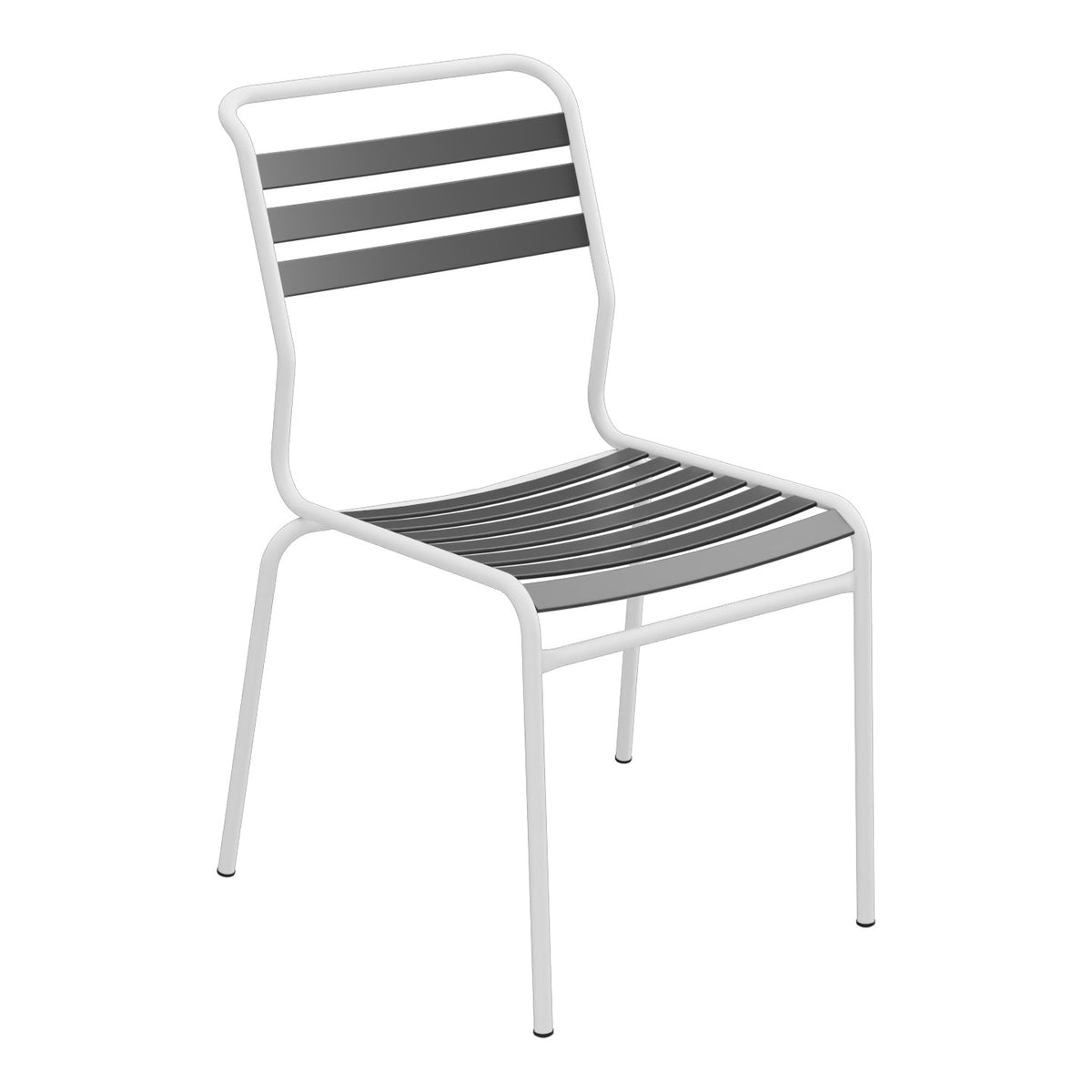 Schaffner Säntis Chaise à lattes – Anthracite 77 / Blanc 90