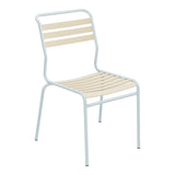 Schaffner Säntis Chaise à lattes – Marron Pastel 83 / Bleu Pastel 51