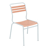 Schaffner Säntis Chaise à lattes – Terracotta 84 / Bleu Pastel 51