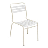 Schaffner Säntis Chaise à lattes – Blanc 90 / Sable Pastel 15