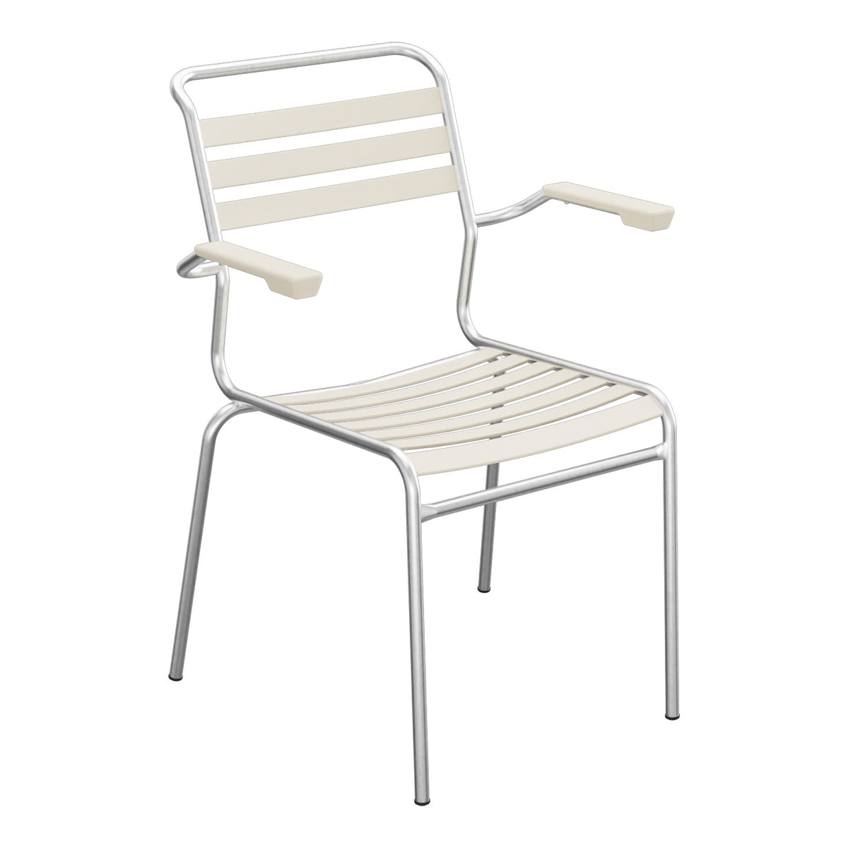 Schaffner Säntis Fauteuil à lattes – Sable Pastel 15 / Galvanisé à chaud 02