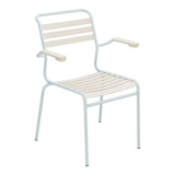 Schaffner Säntis Fauteuil à lattes – Sable Pastel 15 / Bleu Pastel 51