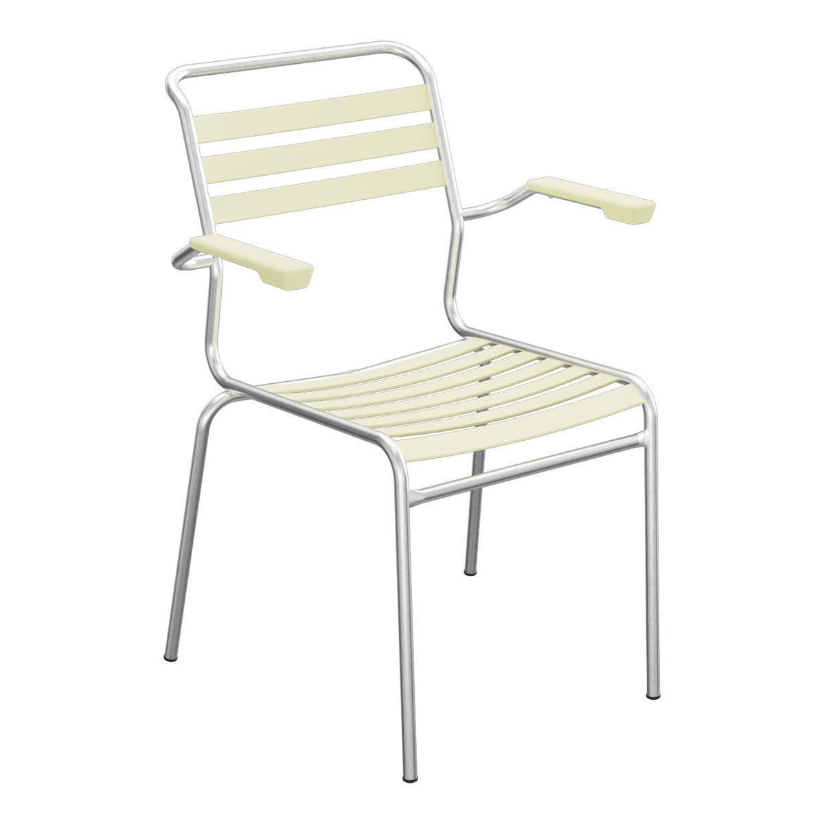 Schaffner Säntis Fauteuil à lattes – Jaune Buis 18 / Galvanisé à chaud 02