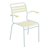 Schaffner Säntis Fauteuil à lattes – Jaune Buis 18 / Bleu Pastel 51