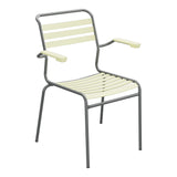 Schaffner Säntis Fauteuil à lattes – Jaune Buis 18 / Graphite 73