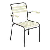 Schaffner Säntis Fauteuil à lattes – Jaune Buis 18 / Anthracite 77