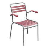 Schaffner Säntis Fauteuil à lattes – Bordeaux 38 / Graphite 73