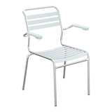 Schaffner Säntis Fauteuil à lattes – Bleu Pastel 51 / Galvanisé à chaud 02