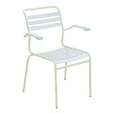 Schaffner Säntis Fauteuil à lattes – Bleu Pastel 51 / Vert Pastel 64