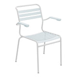 Schaffner Säntis Fauteuil à lattes – Bleu Pastel 51 / Gris Argent 78