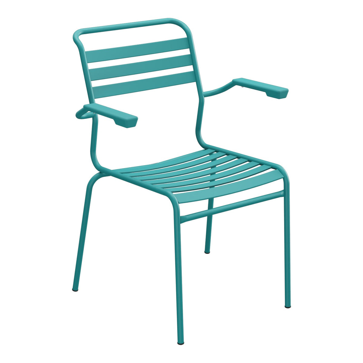Schaffner Säntis Fauteuil à lattes – Bleu Kali 56 / Bleu Kali 56