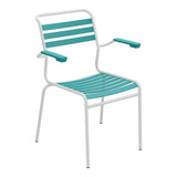 Schaffner Säntis Fauteuil à lattes – Bleu Kali 56 / Gris Argent 78