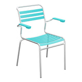Schaffner Säntis Fauteuil à lattes – Turquoise 58 / Galvanisé à chaud 02