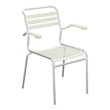 Schaffner Säntis Fauteuil à lattes – Vert pastel 64 / Galvanisé à chaud 02