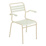 Schaffner Säntis Fauteuil à lattes – Vert pastel 64 / Marron Pastel 83