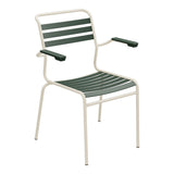 Schaffner Säntis Fauteuil à lattes – Vert sapin 66 / Sable Pastel 15