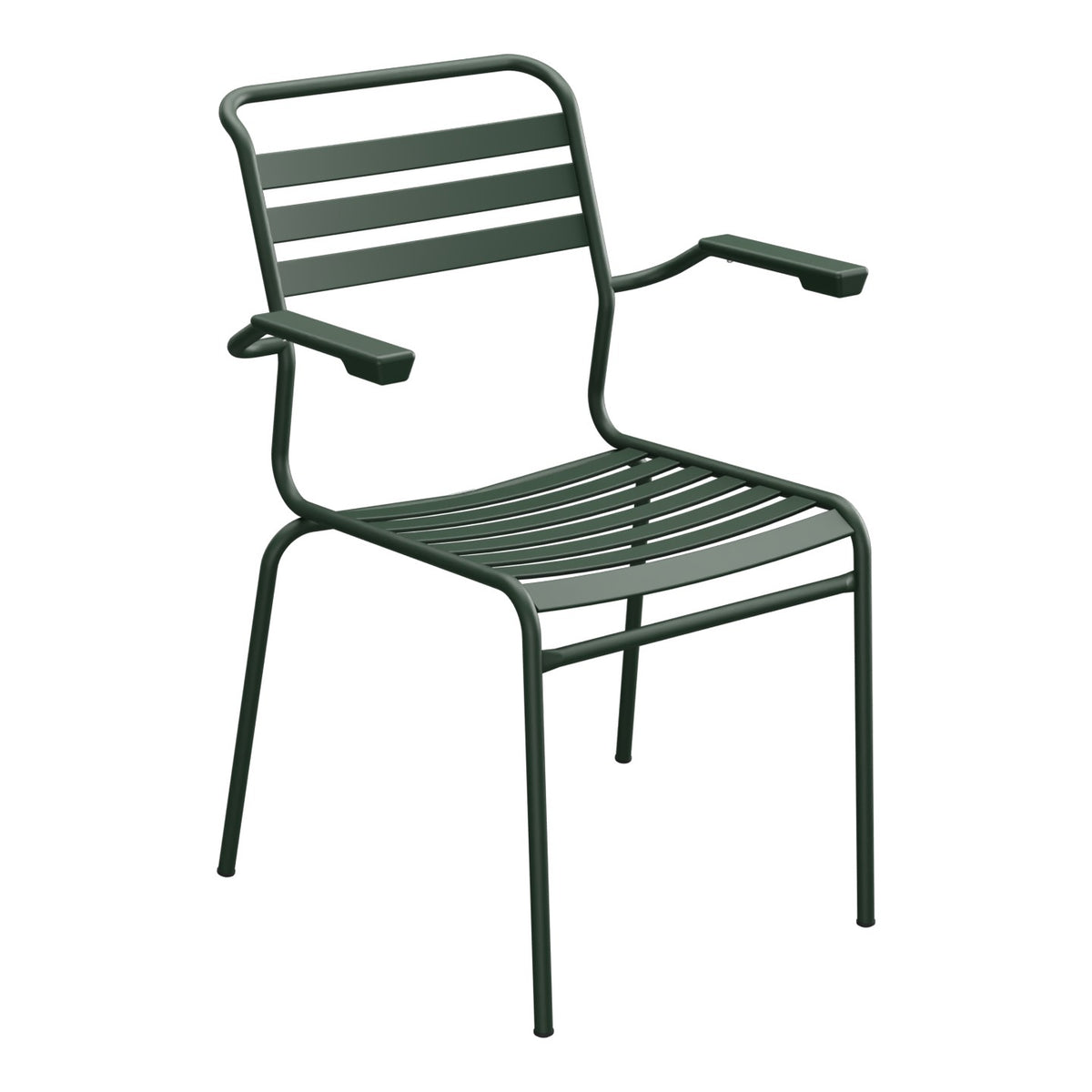 Schaffner Säntis Fauteuil à lattes – Vert sapin 66 / Vert Sapin 66