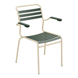 Schaffner Säntis Fauteuil à lattes – Vert sapin 66 / Marron Pastel 83