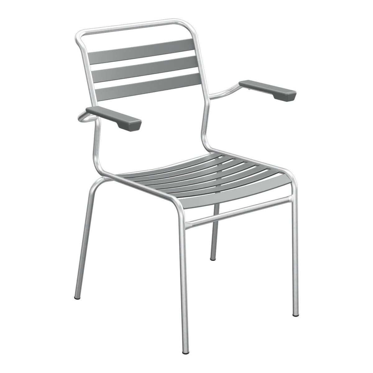 Schaffner Säntis Fauteuil à lattes – Graphite 73 / Galvanisé à chaud 02