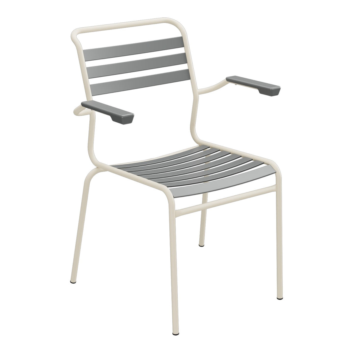 Schaffner Säntis Fauteuil à lattes – Graphite 73 / Sable Pastel 15