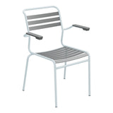 Schaffner Säntis Fauteuil à lattes – Graphite 73 / Bleu Pastel 51